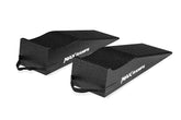 A pair of black textured MAX RAMPS ramp with a white logo, shown at an angle on a plain white background.