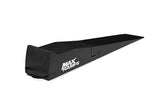 A single black textured vehicle ramp with MaxRamps logo in white on a white background.