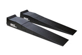 A pair of black textured MAX RAMPS ramp with a white logo, shown at an angle on a plain white background.