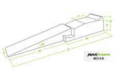 Drive-Up Service Ramp 72" | 2-Piece Split Design | 8" High | MaxRamps
