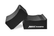 Single black wheel cradle with split design, with white MaxRamps logo on it on a white background. Cradle is shown with top portion offset.