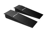 A pair of black textured MAX RAMPS ramp with a white logo, shown at an angle on a plain white background.