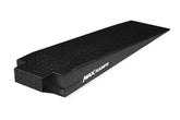 A black textured foam ramp with a diamond tread aluminum hook with the white MAXRAMPS logo printed on the side, shown on a plain white background.