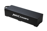 A black rectangular MaxRamps step ramp with a textured finish and white logo branding, shown on a plain white background.
