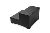 A black textured two step shown on a plain white background.