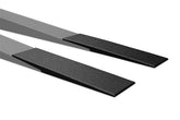 Two black extension ramps shown how it overlays on the 74-inch tilt-bed ramp.
