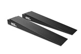 A pair of 8-inch tall extra long trailer ramps on a white background