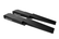 Two black MAX RAMPS ramps are shown on a clean white background, angled to display the separation of their two-piece sections