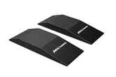 A pair of black textured MAX RAMPS ramp with a white logo, shown at an angle on a plain white background.